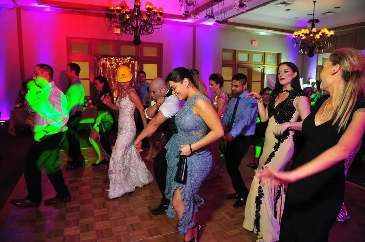 The whole room on their feet at a reception