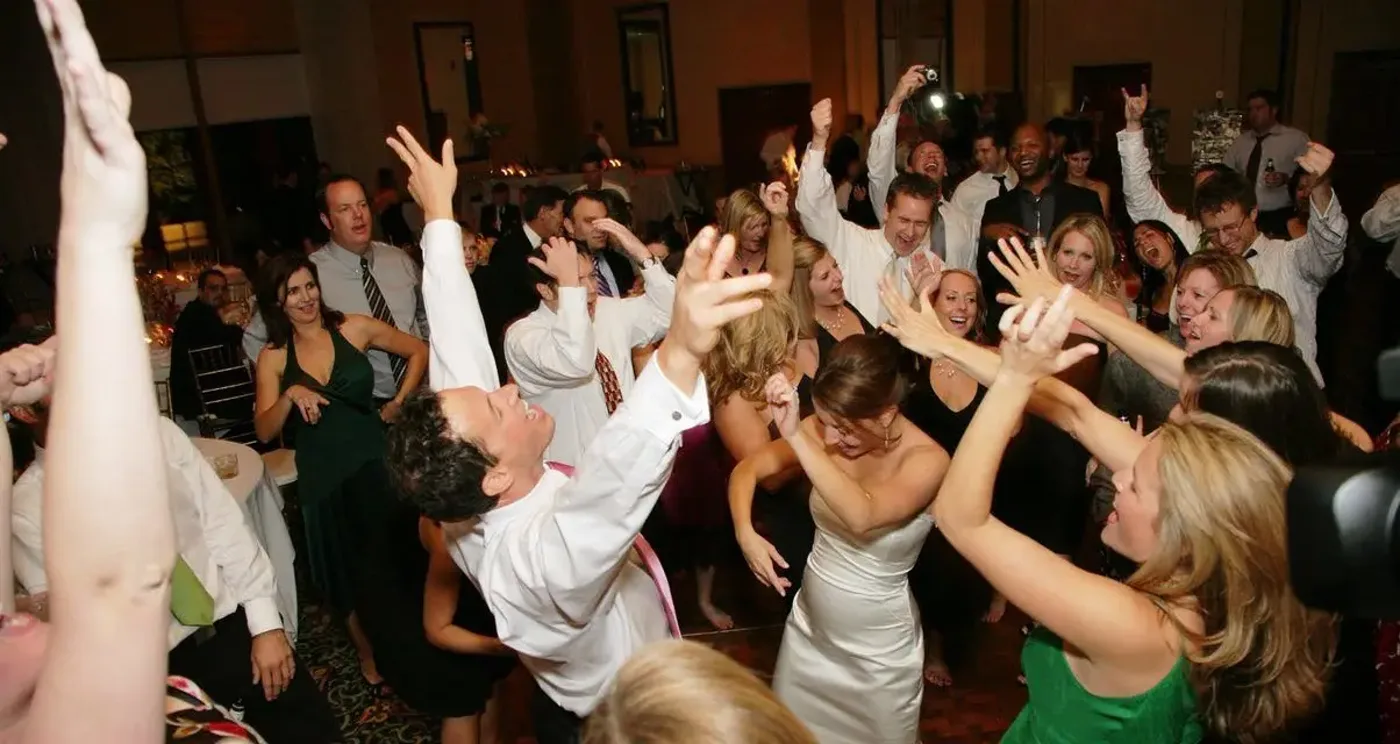 The whole room on their feet at a reception