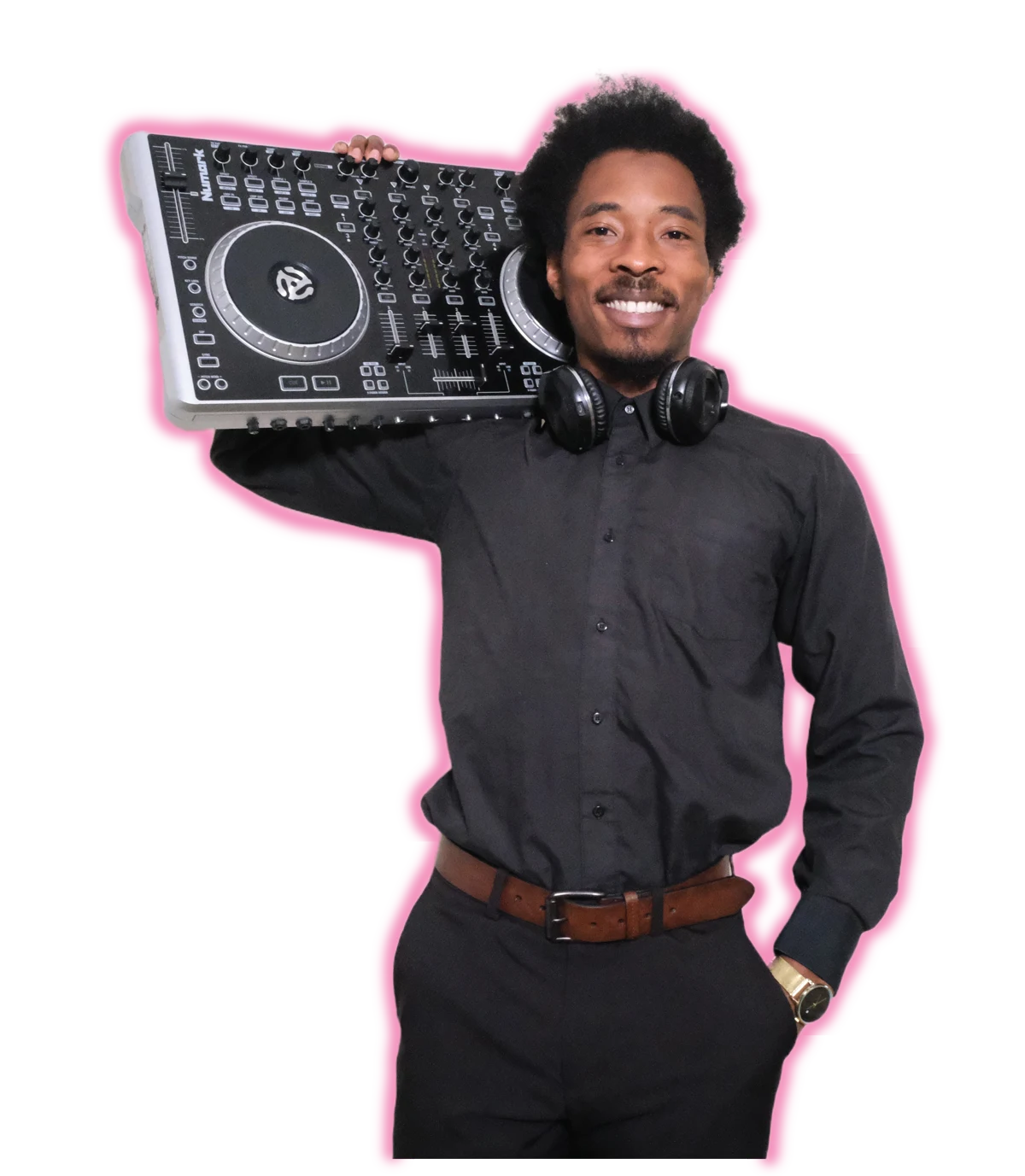 Portrait of Tevin, Detroit wedding DJ and MC known as Skan the DJ