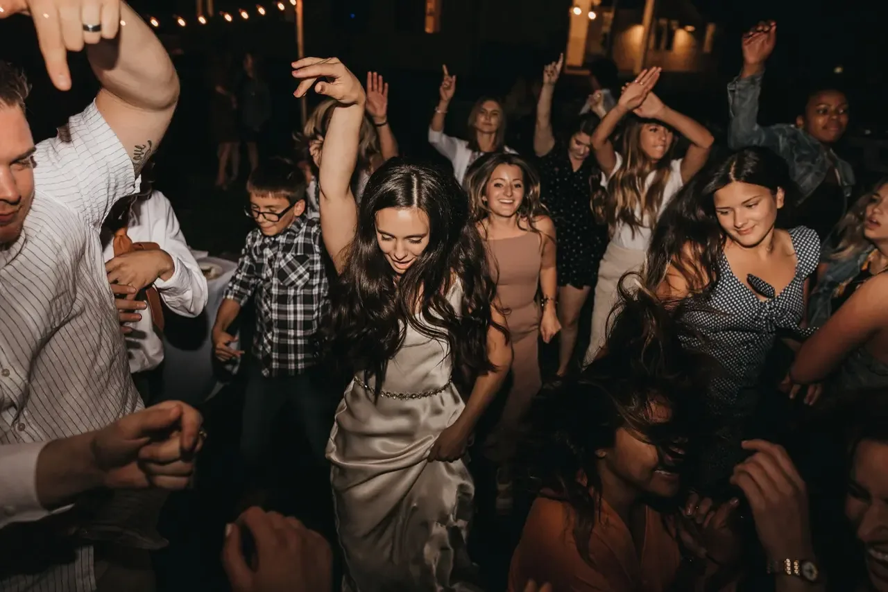 The whole room on their feet at a reception